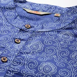 Anouk Ethnic Motifs Printed Pure Cotton Kurta with Trousers image 2