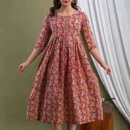 FASHION CLOUD Women Magenta Kurtis image 3