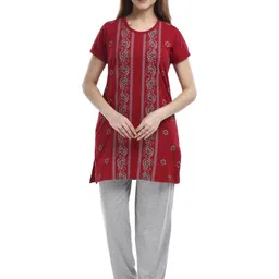 E-MAX Women Multi Cotton Blend Night suits-image-61
