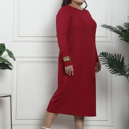 thkgrlz Puff Sleeve A-Line Midi Dress image 3