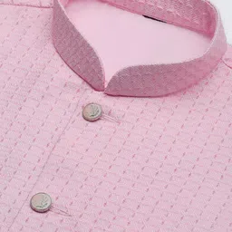 SHOWOFFFF Woven Design Slim Fit Mandarin Collar Nehru Jacket image 5