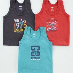 Zero Sleeveless Vests Text Graphic Pack of 3 - Multicolor-picture-7