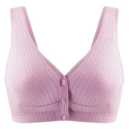 MOMISY Cotton Spandex Wireless Nursing Bra - Fuschia-picture-24