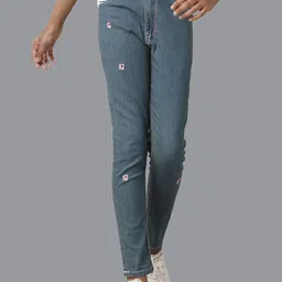 UNDER FOURTEEN ONLY Girls Regular Fit Mid-Rise Low Distress Light Fade Jeans-picture-26