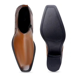 Bxxy Men 2 Inch Height Increasing High Heel Ankle Chelsea Boots image 4