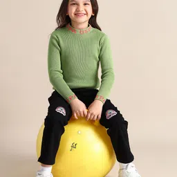 U.S. Polo Assn. Kids Girls Ribbed Pure Cotton Pullover-picture-44
