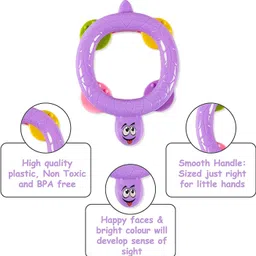 v india Baby Non-Toxic BPA Free Plastic Rattle Toys (Pack of 3) (Premium Quality) Rattle image 5