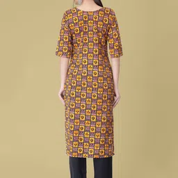 7Threads Women Pack Of 6 Ethnic Motifs Printed Daily Straight Kurtas image 4