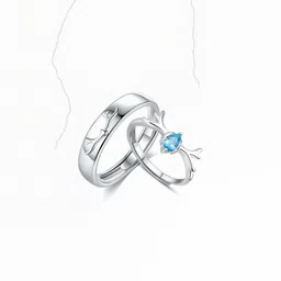 J.S ENTERPRISES Unisex Set Of 2 Stainless Steel Finger Rings-image-99