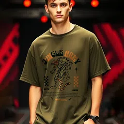 THE BEETEL HOUSE Printed Round Neck Oversized Cotton T-shirt-picture-15