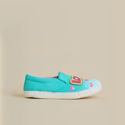 Hopscotch Girls Green Fabric Slip-Ons-picture-18
