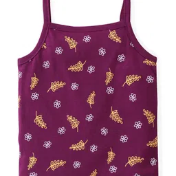 Babyoye Eco Conscious Cotton Sleeveless Slips Butterfly Print Pack of 3 - Multicolour image 5