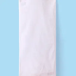 Babyhug Woven Half Sleeves Solid Shirt & Mundu Set - Blue image 5