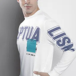 The Indian Garage Co Men White Printed Sweatshirt image 2