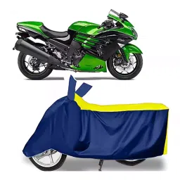 Auto Pearl Bike Cover for Kawasaki Ninja ZX 14R (Yellow & Blue)-picture-22