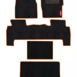 Elegant Cord Black & Orange Carpet Car Mat Compatible With Mahindra Thar 2020 Onwards-picture-31