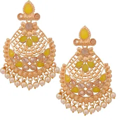 piah Gold-Plated Brass Artificial Beads Earrings-picture-11