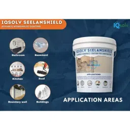 IQSolv SeelanShield Waterproof Chemical 10 Kg Bucket Liquid Gloss Finish White for Interior & Exterior image 3