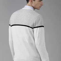 Van Heusen Men Cotton Self Design Pullover image 2