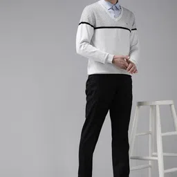 Van Heusen Men Cotton Self Design Pullover image 5