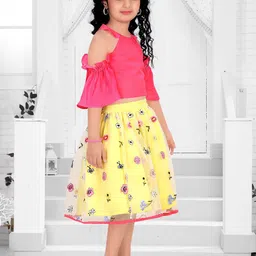 Pragya Exclusive Girls Printed Top with Skirt image 2