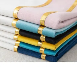 Vinayaka Fab Set of 2 Pink & White Velvet Square Cushion Covers image 4