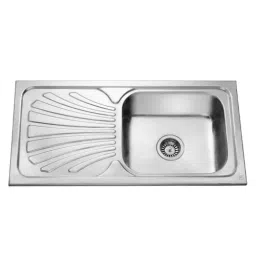 Jayna Signature Collection Jupiter 36x18 inch Glossy Finish Stainless Steel Single Bowl Kitchen Sink with Drain Board, SBSD 05 (DX)-picture-33
