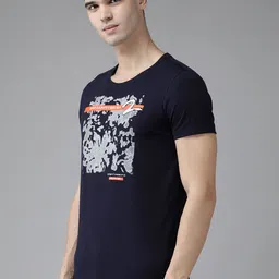 SPYKAR Men Graphic Printed Slim Fit T-shirt image 4