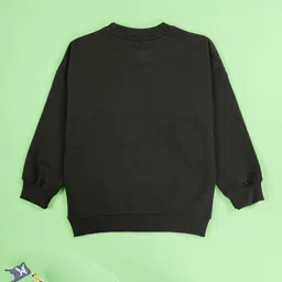 KiddoPanti Boys Fleece Printed Round Neck Sweatshirt With Jogger Clothing Set image 3