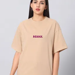 Besick Women Typography Printed T-shirt-picture-17