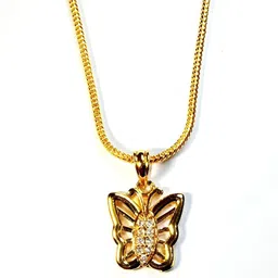 Nawab Collection Gold-Plated Brass Pendants with Chains-image-22