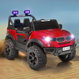 Babyhug Battery Operated Ride on Jeep With Light & Music - Red-picture-2
