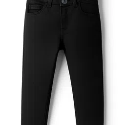 Babyhug Denim Full Length Washed Jeans With Stretch - Black-picture-21