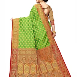 AKSH FASHION Multi Silk Blend Sarees image 4