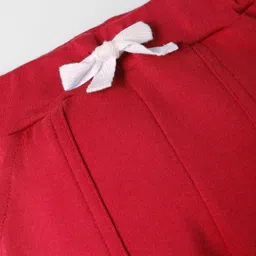 Zero Interlock Knit Full Length Solid Colour Lounge Pant - Red image 3