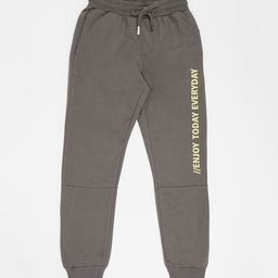 Pantaloons Junior Boys Typographic Print Pure Cotton Mid-Rise Joggers-picture-14