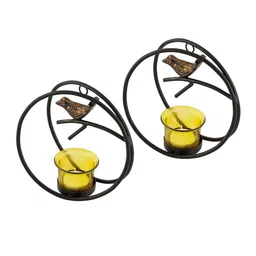 Homesake Set of 2 Black Tealight Candle Holders image 3