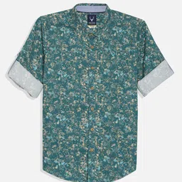 Allen Solly Junior Boys Slim Fit Spread Collar Floral Printed Cotton Casual Shirt-picture-35