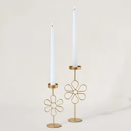 Chumbak Gold-Toned 2 Pieces Metal Candle Holder-image-48