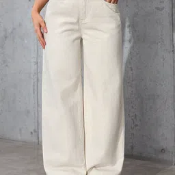 NU CLOTHS Women Jean Baggy Fit High-Rise Stretchable Jeans-image-12