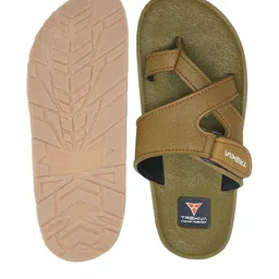Trekiva Men Brown Solid Flexible Rubber Causal Slipper image 2