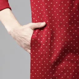 See Designs Men Ethnic Motifs Printed Pure Cotton Kurta With Pyjamas image 3