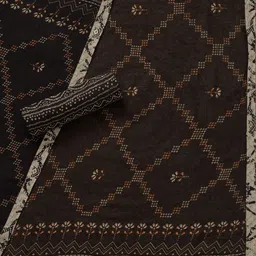 Soch Bandhani Printed Zari Unstitched Dress Material image 5