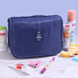 fab n funky Multi Utility Organizer Pouch Cum Travel Kit with 6 Pockets - Navy Blue-picture-11