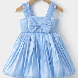 Mark & Mia Frill Sleeves Party Dress with Bow Applique - Light Blue-picture-30