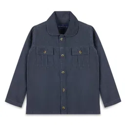 INFINITY Corduroy Cotton Woven Full Sleeves Solid Jacket - Grey-picture-33