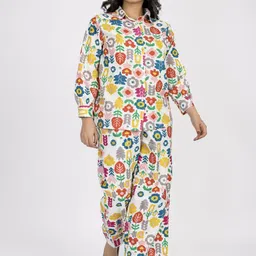 Safeera Relaxing Printed Shirt With Trouser Co-Ords image 4