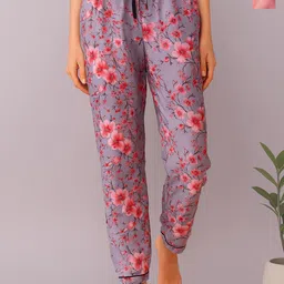 ETC Women Pack Of 2 Floral Printed Mid-Rise Lounge Pants-image-35