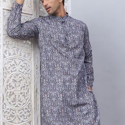 Anouk Men Paisley Printed Thread Work Kurta-picture-32