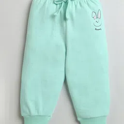 BUMZEE Cotton Full Sleeves Bunny Printed Coordinating Sweatshirt & Joggers Set - Mint Green image 5